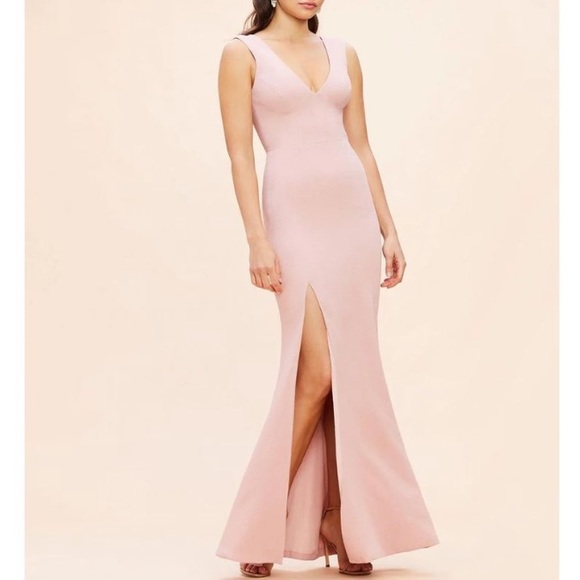 Dress the Population Dresses & Skirts - Dress The Population Sandra Blush Sleeveless Gown Dress